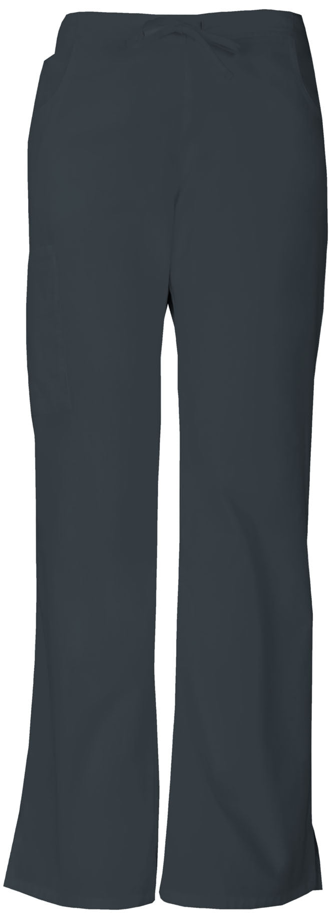 Women's Mid Rise Drawstring Cargo Pant - Pewter